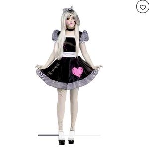 Pre-owned Adult cracked doll costume size S/M